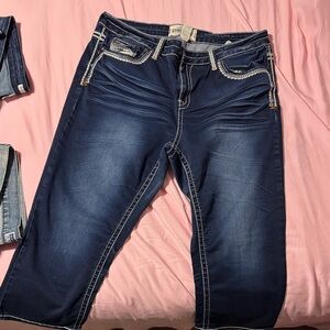 Hydraulic Dark Blue Cropped Jeans